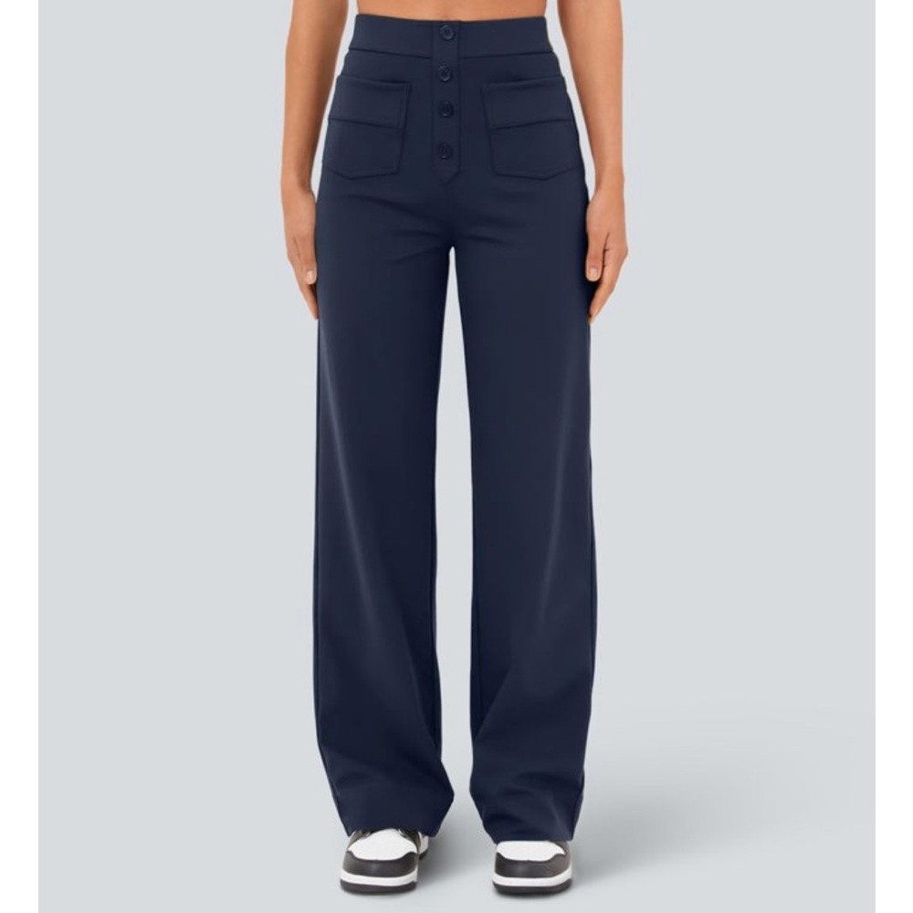 HALARA Navy Straight Leg Pants - size Large Tall